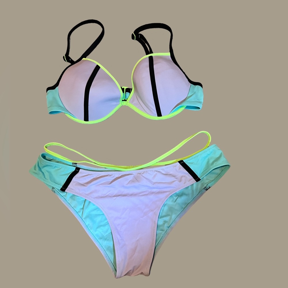 Victoria Secret 36C color block bikini
